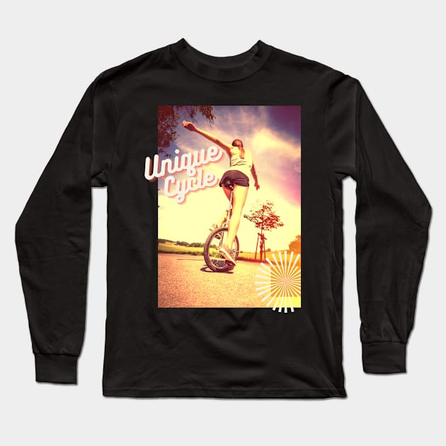 Unique Cycle Einrad Kunst Artist Zirkus Hobby Long Sleeve T-Shirt by Maggini Art